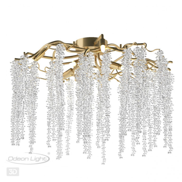 5005/8C HALL ODL23 487 золотой/прозрачный металл/хрусталь Люстра потолочная G9 8*40W BANCHE