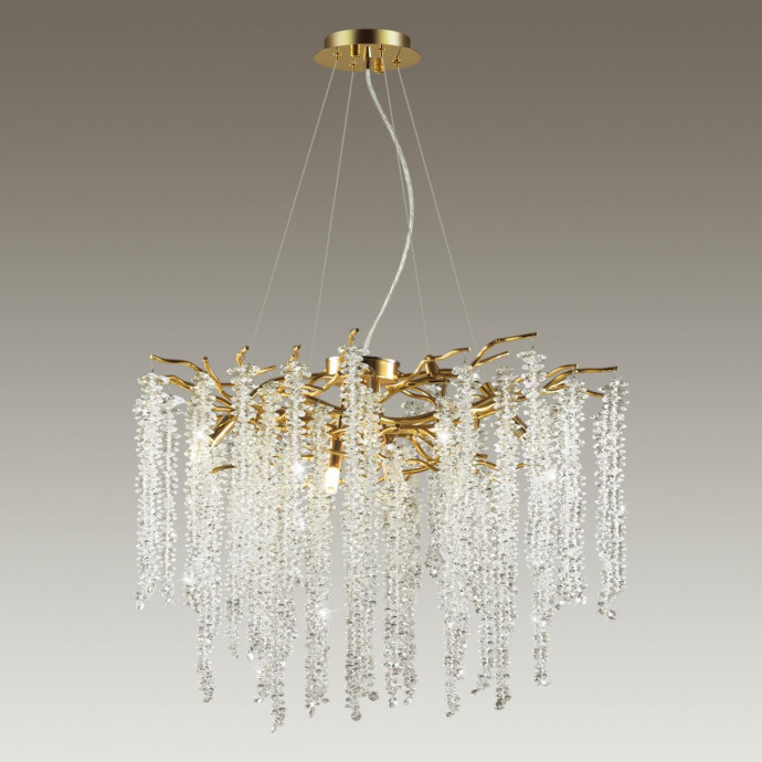 5005/8 HALL ODL23 487 золотой/прозрачный металл/хрусталь Люстра G9 8*40W BANCHE