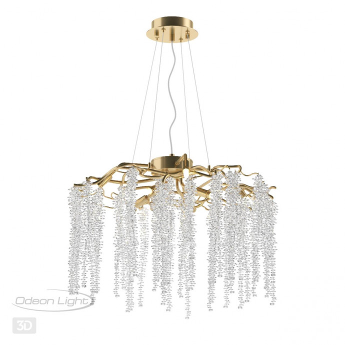 5005/8 HALL ODL23 487 золотой/прозрачный металл/хрусталь Люстра G9 8*40W BANCHE