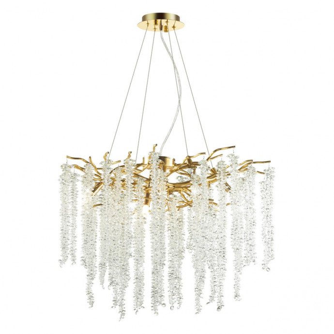 5005/8 HALL ODL23 487 золотой/прозрачный металл/хрусталь Люстра G9 8*40W BANCHE