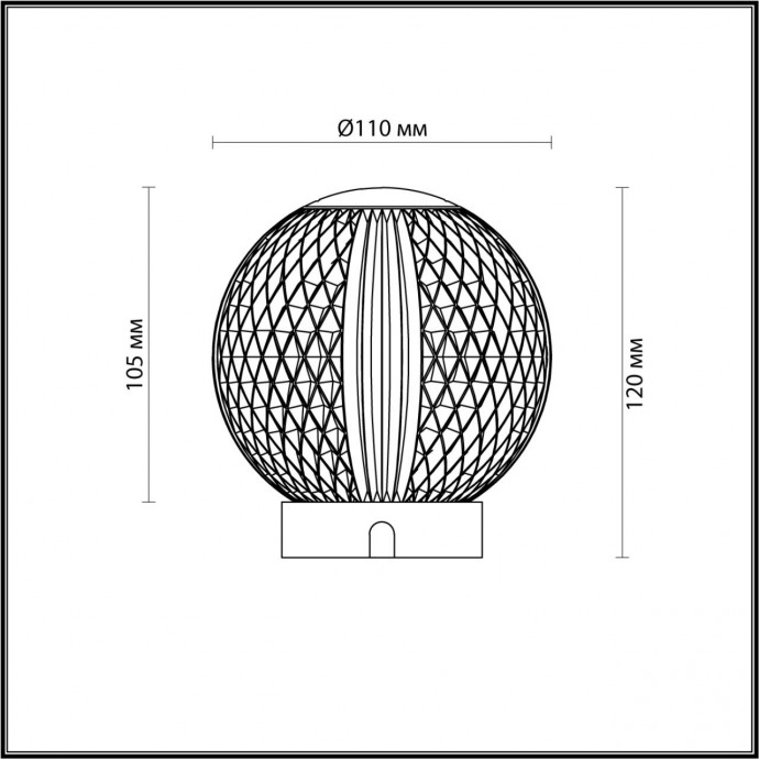 Настольная лампа Odeon Light Crystal 5007/2TL