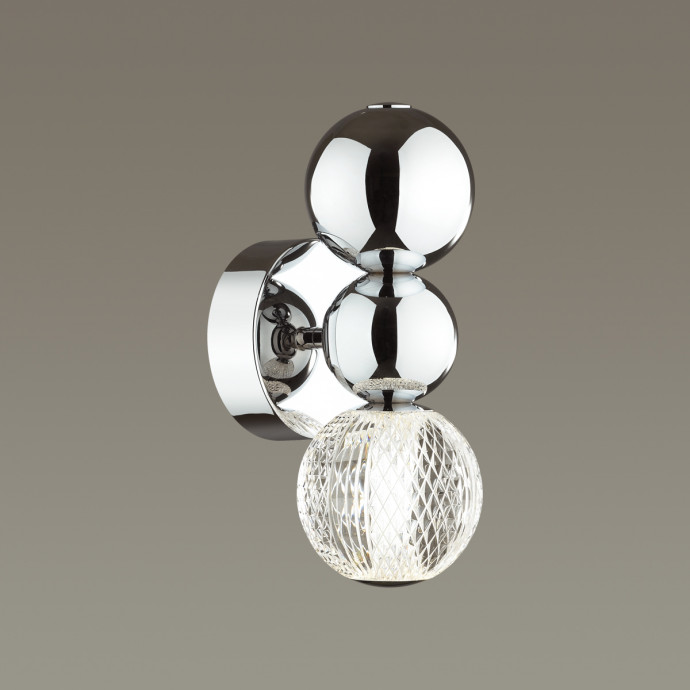 5007/4WL L-VISION ODL23 419 хром/прозрачный/металл/акрил Бра LED 4W 4000K 230Лм CRYSTAL