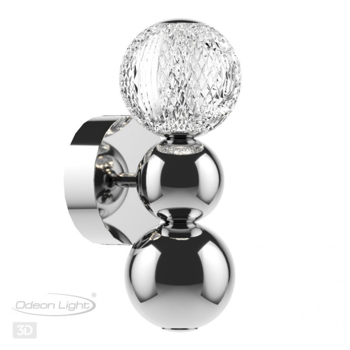 5007/4WL L-VISION ODL23 419 хром/прозрачный/металл/акрил Бра LED 4W 4000K 230Лм CRYSTAL