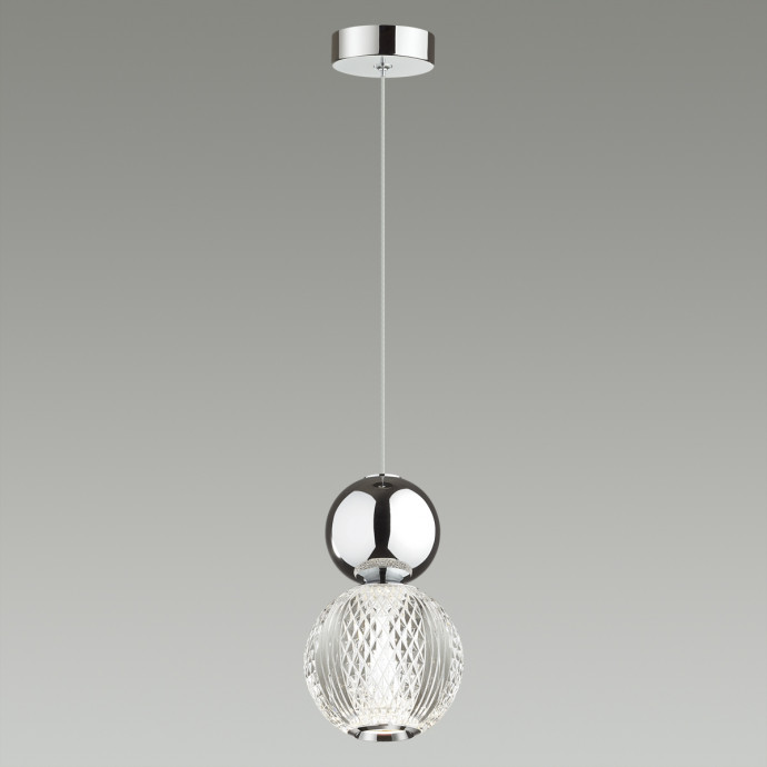 5007/7L L-VISION ODL23 419 хром/прозрачный/металл/акрил Подвес LED 7W 4000K 350Лм CRYSTAL