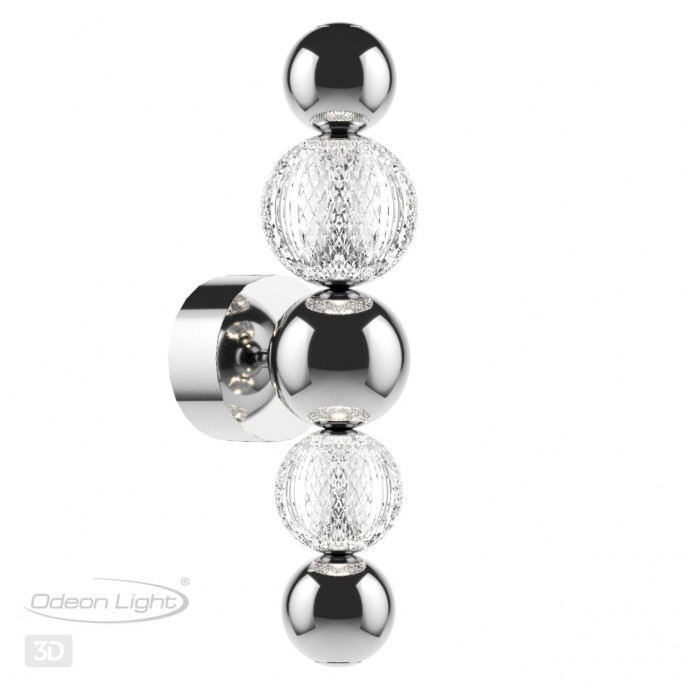 5007/7WL L-VISION ODL23 419 хром/прозрачный/металл/акрил Бра LED 7W 4000K 380Лм CRYSTAL