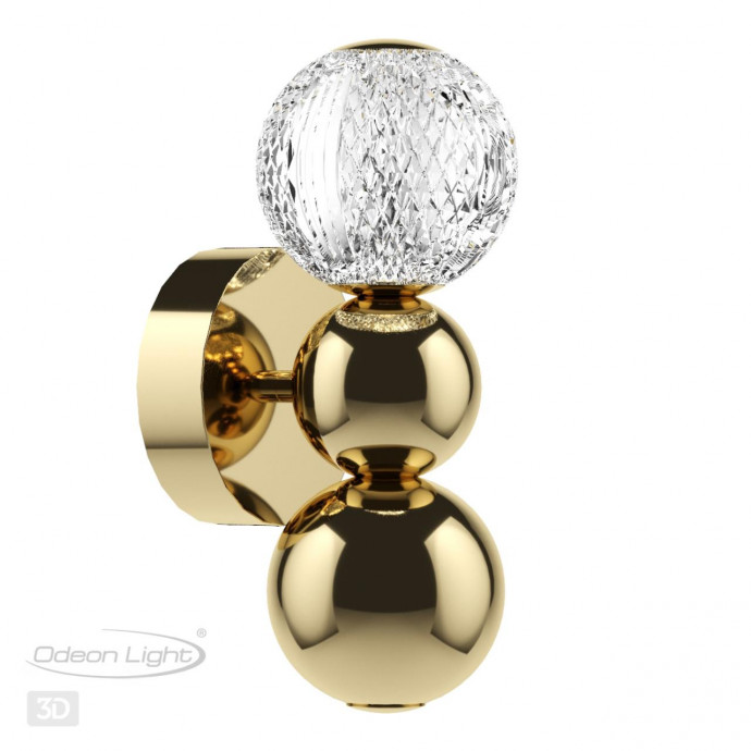 5008/4WL L-VISION ODL23 419 золотой/прозрачный/металл/акрил Бра LED 4W 4000K 230Лм CRYSTAL