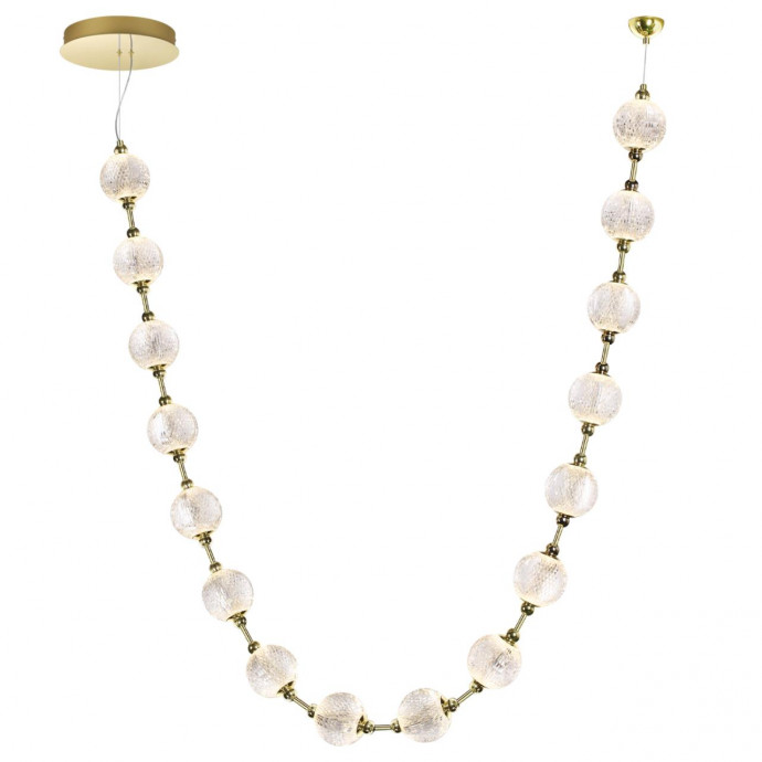 5008/64L L-VISION ODL23 золотой/прозрачный/металл/акрил Подвес LED  64W 4000K 3520Лм CRYSTAL