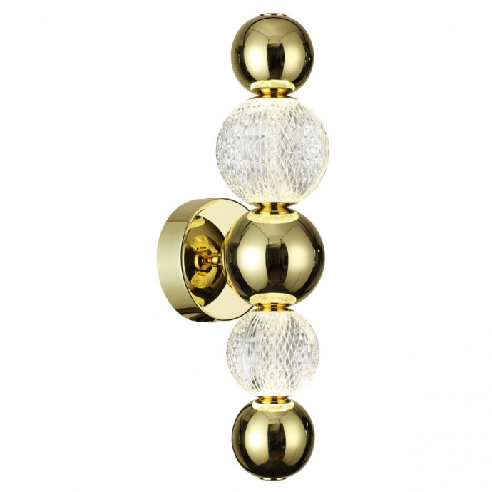 5008/7WL L-VISION ODL23 419 золотой/прозрачный/металл/акрил Бра LED 7W 4000K 380Лм CRYSTAL