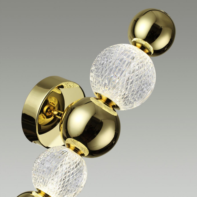 5008/7WL L-VISION ODL23 419 золотой/прозрачный/металл/акрил Бра LED 7W 4000K 380Лм CRYSTAL