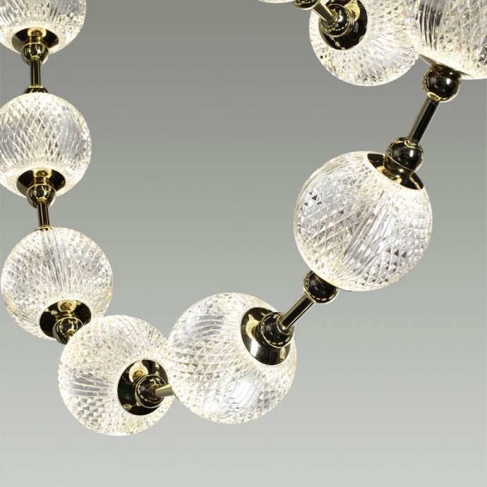 5008/80L L-VISION ODL23 золотой/прозрачный/металл/акрил Подвес LED  80W 4000K 4400Лм CRYSTAL