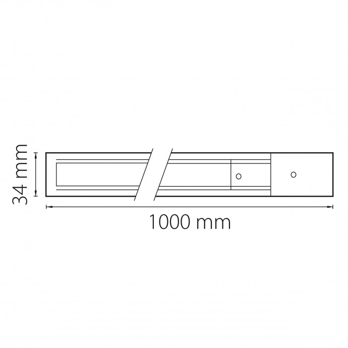 Трек двухконтактный однофазный накладной Barra Lightstar 502015