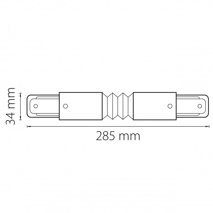 Соединитель регулируемый гибкий однофазный Barra Lightstar 502156