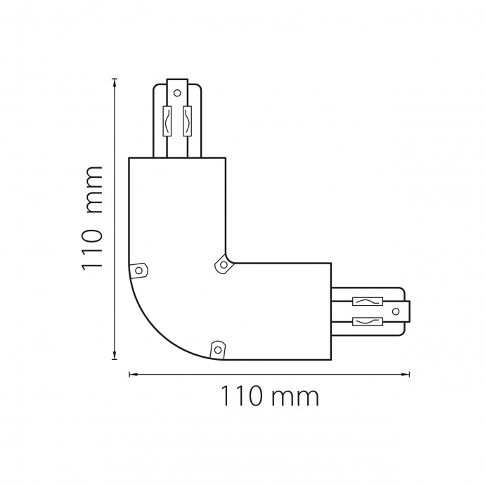 Соединитель L-образный трехфазный Barra Lightstar 504127