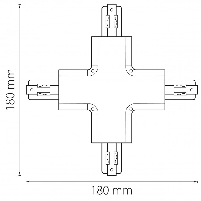 Соединитель X-образный трехфазный Barra Lightstar 504146