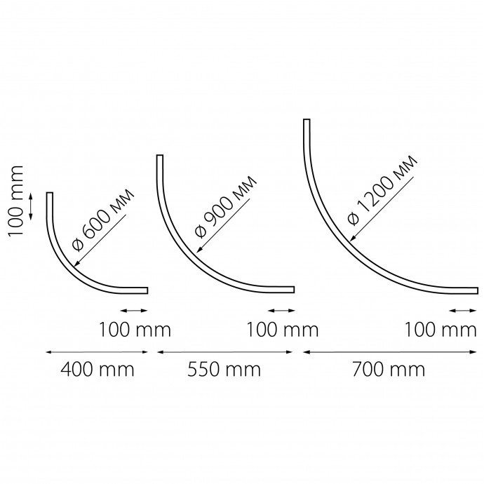 Трек 24V однофазный дуговой Linea Lightstar 506057