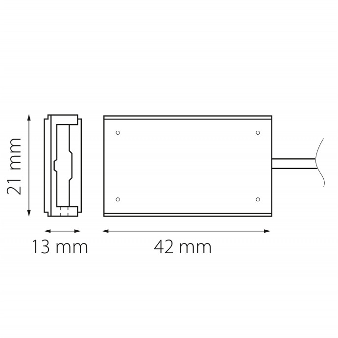 Адаптер д/питания 48V трековый DUE ЧЕРНЫЙ  DUE Lightstar 507117