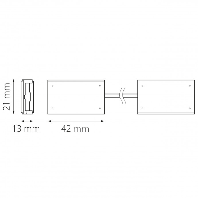 Соединитель трековый однофазный 48V регулируемый гибкий DUE DUE Lightstar 507157