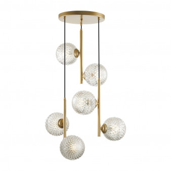 5292/6 MODERNI LN23 060 матовое золото Светильник подвесной E27 6*8W LED 220V GENEVA