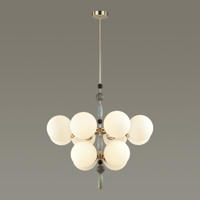 5405/12 MODERN ODL_EX24 золотой/серый/голубой/зеленый/белый матов./металл/керамика/стекло Люстра E14 12*40W PALLE