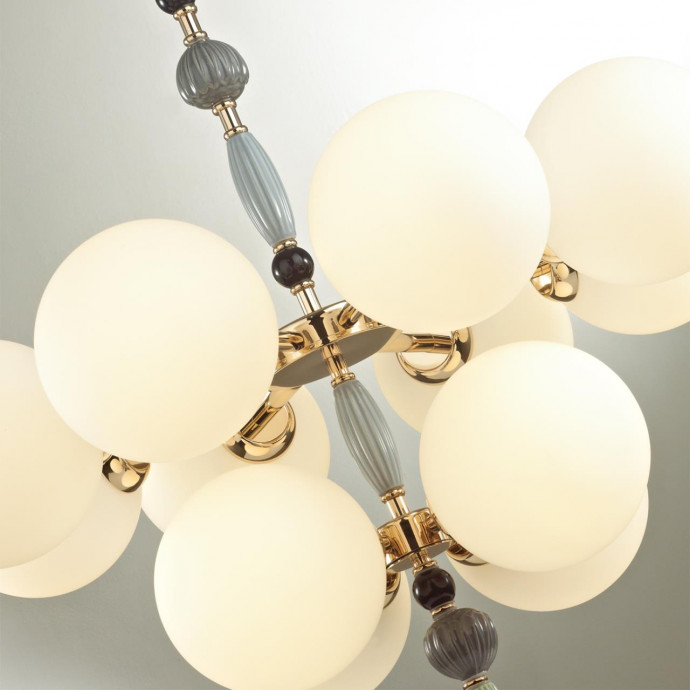 5405/12 MODERN ODL_EX24 золотой/серый/голубой/зеленый/белый матов./металл/керамика/стекло Люстра E14 12*40W PALLE