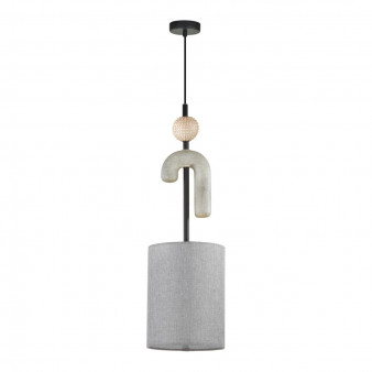 5410/1A MODERN ODL_EX24 черный матов./серый/металл/полирезин/ткань Подвес E14 1*40W BAGEL