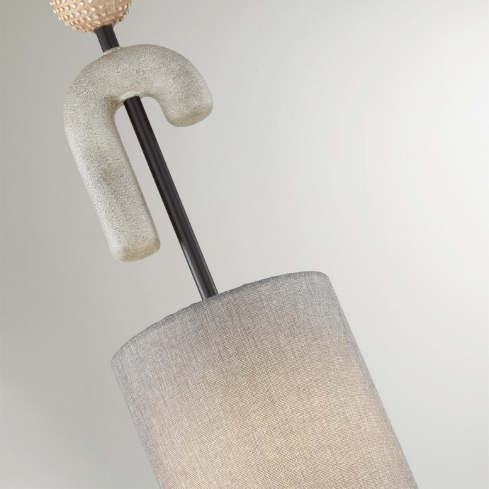 5410/1A MODERN ODL_EX24 черный матов./серый/металл/полирезин/ткань Подвес E14 1*40W BAGEL