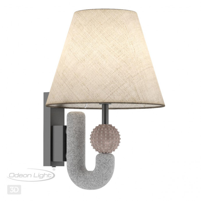 5410/1W MODERN ODL_EX23 31 черный матов./бежевый металл/полирезин/ткань Бра E14 1*40W BAGEL