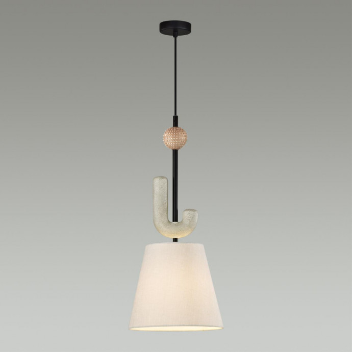 5410/1 MODERN ODL_EX24 черный матов./бежевый/металл/полирезин/ткань Подвес E14 1*40W BAGEL