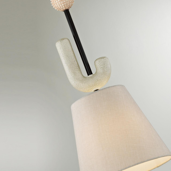 5410/1 MODERN ODL_EX24 черный матов./бежевый/металл/полирезин/ткань Подвес E14 1*40W BAGEL