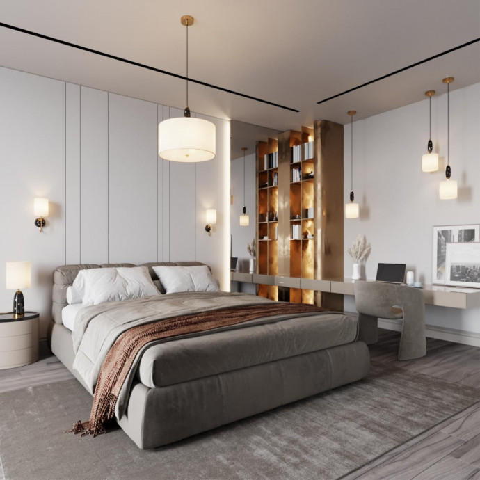 5424/1 MODERN ODL_EX24 золотой/черный/белый/металл/керамика/ткань Подвес E14 1*40W  POLLEN