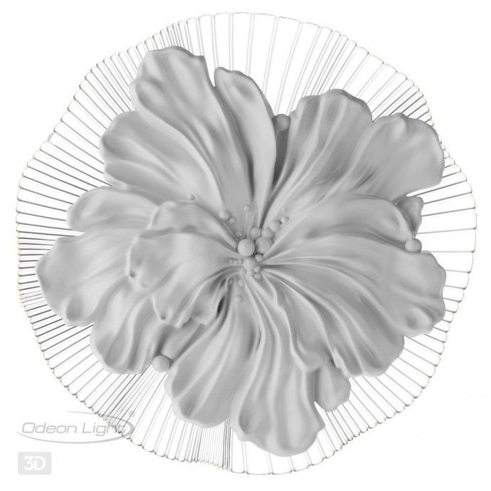 6614/8WL HIGHTECH ODL24 белый/гипс/акрил/прозр. стекло Настенный светильник  IP20 LED 8W 3000K 220V FIORE