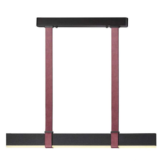 6629/25L HIGHTECH ODL24 металл/экокожа/ткань/акрил бордовый/черный Подвесной светильник IP20 LED 25W 3000K 220V VINCENT