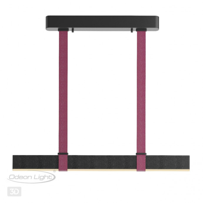 6629/25L HIGHTECH ODL24 металл/экокожа/ткань/акрил бордовый/черный Подвесной светильник IP20 LED 25W 3000K 220V VINCENT