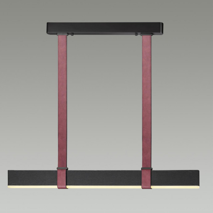 6629/25L HIGHTECH ODL24 металл/экокожа/ткань/акрил бордовый/черный Подвесной светильник IP20 LED 25W 3000K 220V VINCENT