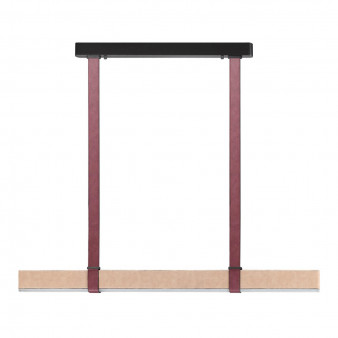 6630/36L HIGHTECH ODL24 металл/эко-кожа/ткань/акрил черный/бордовый/бежевый Подвесной светильник IP20 LED 36W 3000K 220V VINCENT