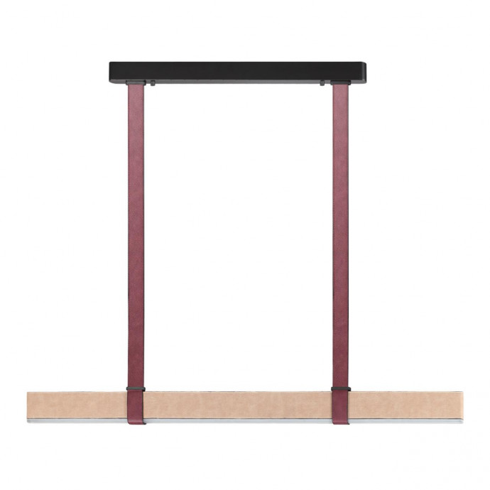 6630/36L HIGHTECH ODL24 металл/эко-кожа/ткань/акрил черный/бордовый/бежевый Подвесной светильник IP20 LED 36W 3000K 220V VINCENT