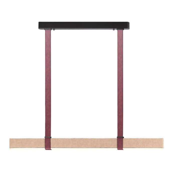 6630/36L HIGHTECH ODL24 металл/эко-кожа/ткань/акрил черный/бордовый/бежевый Подвесной светильник IP20 LED 36W 3000K 220V VINCENT