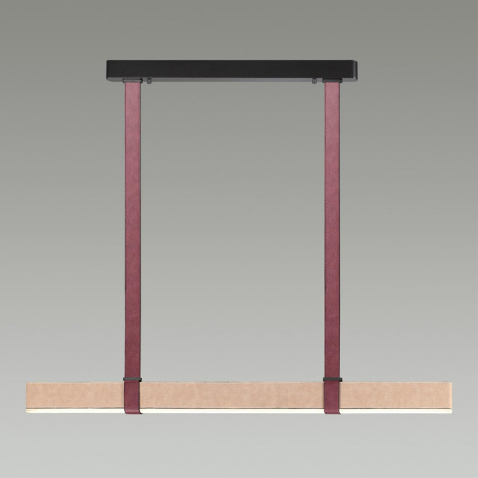 6630/36L HIGHTECH ODL24 металл/эко-кожа/ткань/акрил черный/бордовый/бежевый Подвесной светильник IP20 LED 36W 3000K 220V VINCENT