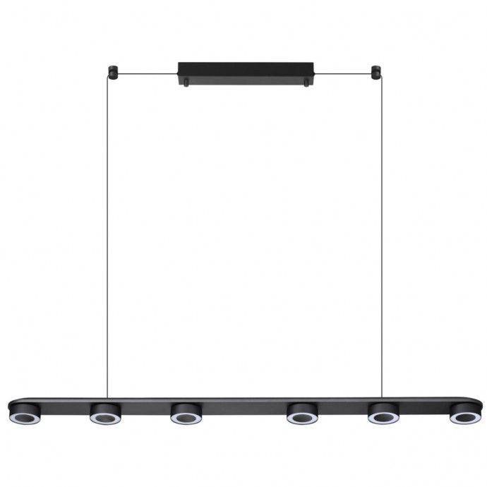 6631/64L HIGHTECH ODL24 металл/черный/акрил Подвесной линейный светильник IP20 LED 64W 1667Лм  3000K 220V с раздельным вкл. Верх/низ TURMAN
