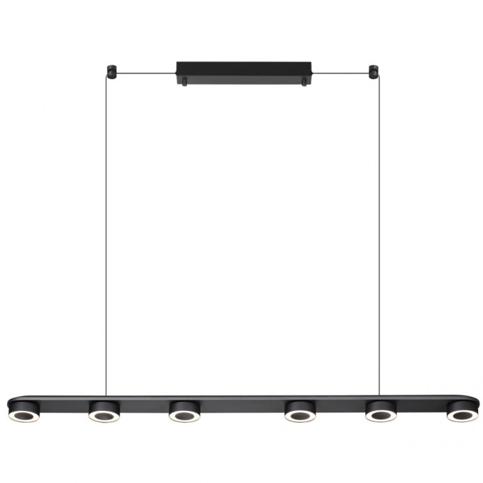 6631/64L HIGHTECH ODL24 металл/черный/акрил Подвесной линейный светильник IP20 LED 64W 1667Лм  3000K 220V с раздельным вкл. Верх/низ TURMAN