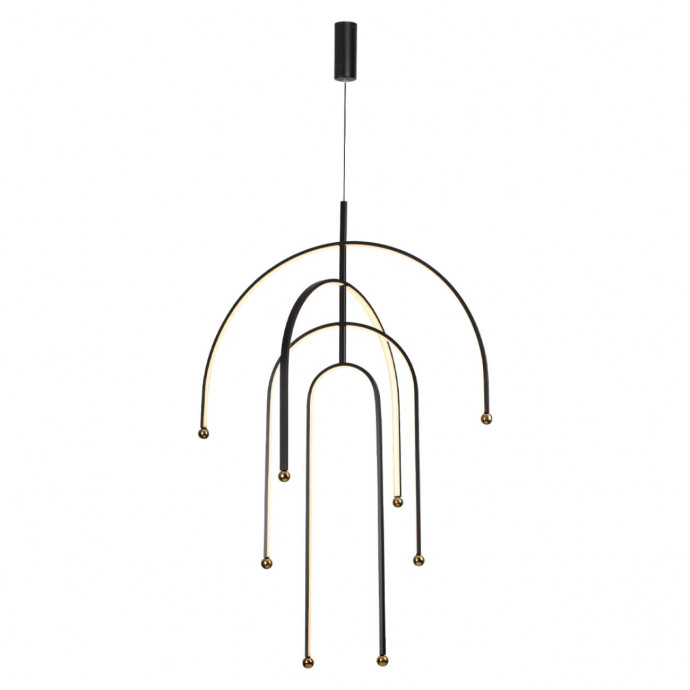 6633/95L HIGHTECH ODL24 металл/черный/акрил Подвесной светильник  (регулируемые рожки) LED 95W 3000K 220V MEMFI