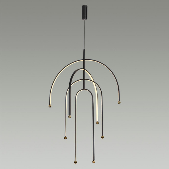 6633/95L HIGHTECH ODL24 металл/черный/акрил Подвесной светильник  (регулируемые рожки) LED 95W 3000K 220V MEMFI