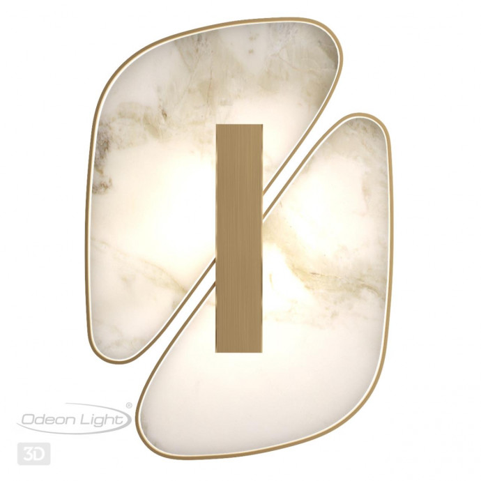 6638/10WL L-VISION ODL_EX24 металл/золотой/искусственный мрамор/акрил Настенный светильник IP20 LED 10W 3000K 220V CHIARA