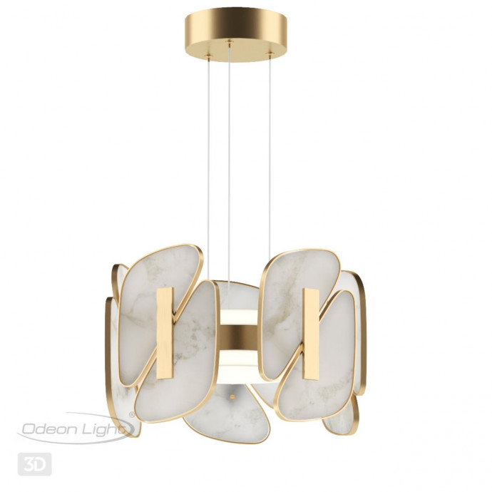 6638/45L L-VISION ODL_EX24 металл/золотой/искусственный мрамор/акрил Подвесной светильник IP20 LED 45W 3000K 220V CHIARA