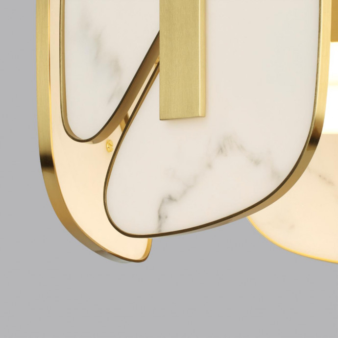 6638/45L L-VISION ODL_EX24 металл/золотой/искусственный мрамор/акрил Подвесной светильник IP20 LED 45W 3000K 220V CHIARA