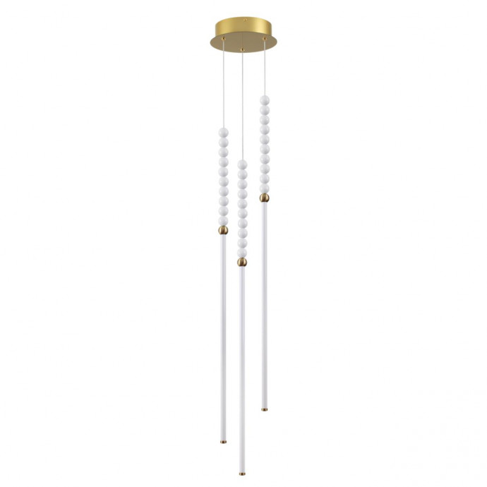 6639/33L HIGHTECH ODL24 металл/античная бронза/белые бусы из акрила Подвесной светильник IP 20 LED 33W 3000K 220V MONELLA