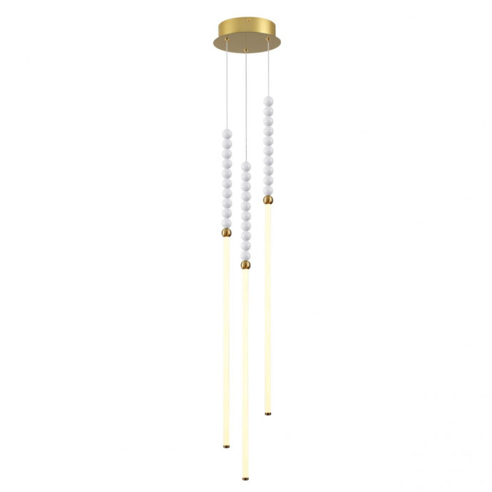 6639/33L HIGHTECH ODL24 металл/античная бронза/белые бусы из акрила Подвесной светильник IP 20 LED 33W 3000K 220V MONELLA