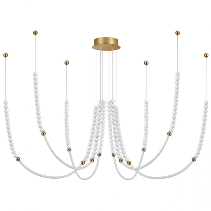 6639/70L HIGHTECH ODL24 металл/античная бронза/разноветн. бусы из акрила/акрил Люстра IP20 LED 70W 3000K 220V MONELLA