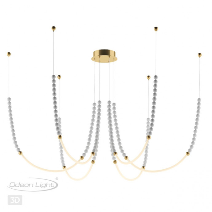 6639/70L HIGHTECH ODL24 металл/античная бронза/разноветн. бусы из акрила/акрил Люстра IP20 LED 70W 3000K 220V MONELLA
