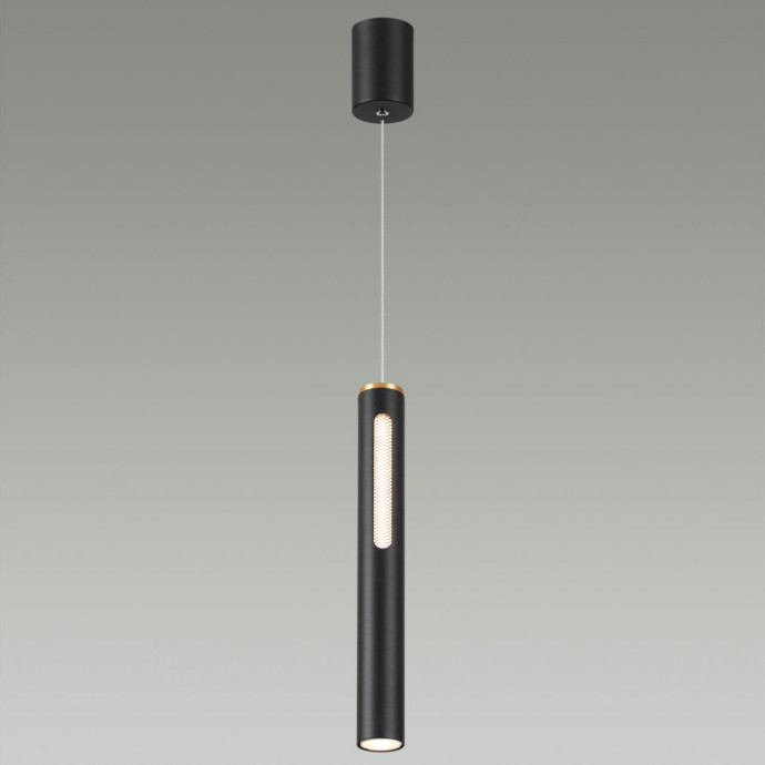 6643/7L HIGHTECH ODL24 черный/золото/металл/акрил Подвесной светильник IP20 LED 9W 3000K 220V MALI